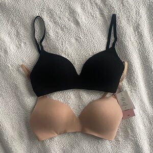 H&M Black and Nude Bra Set